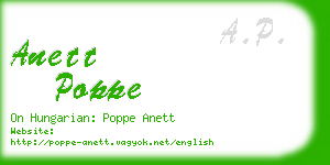 anett poppe business card